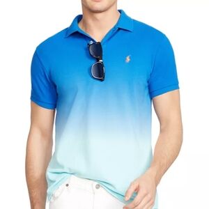 Polo by Ralph Lauren Men's Blue to White Ombre Polo Shirt